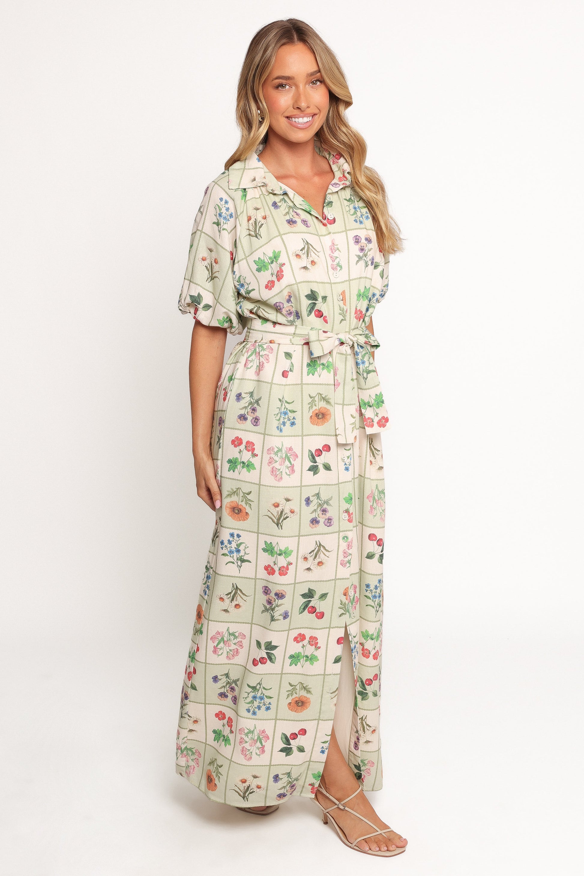 James Button Through Maxi Dress - Flower Market