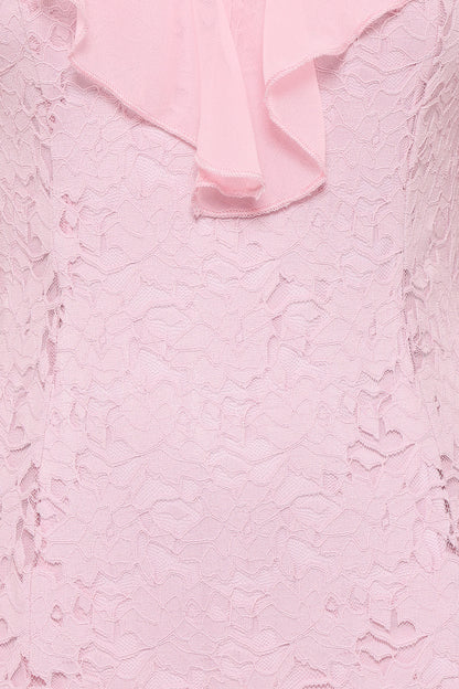 Jamielee Lace Maxi Dress - Pink