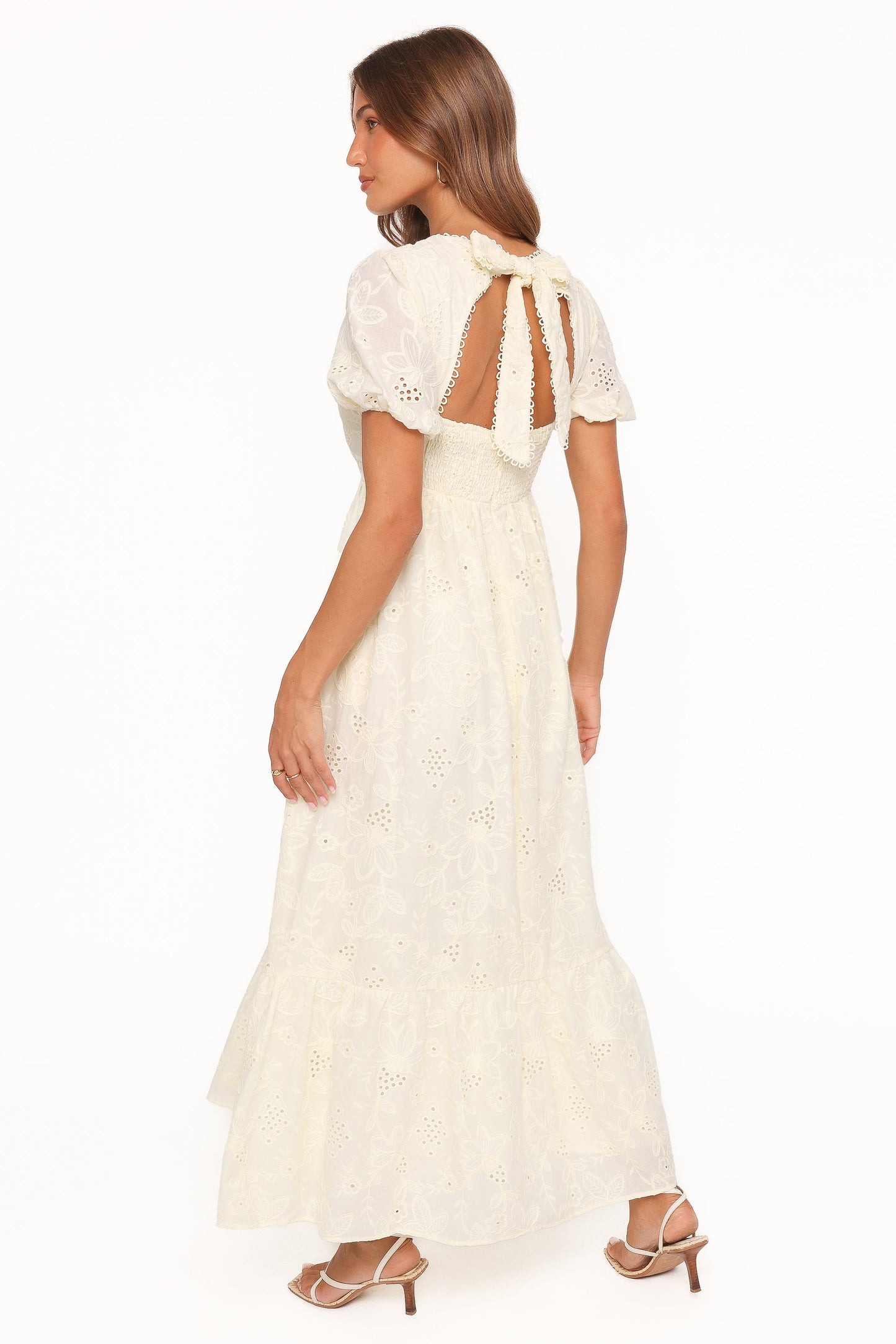 Janice Maxi Dress - Butter Yellow Broderie