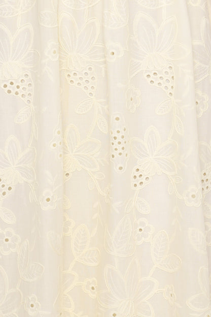 Janice Maxi Dress - Butter Yellow Broderie