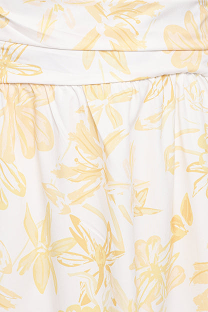 Jemma Halter Maxi Dress - Yellow Floral