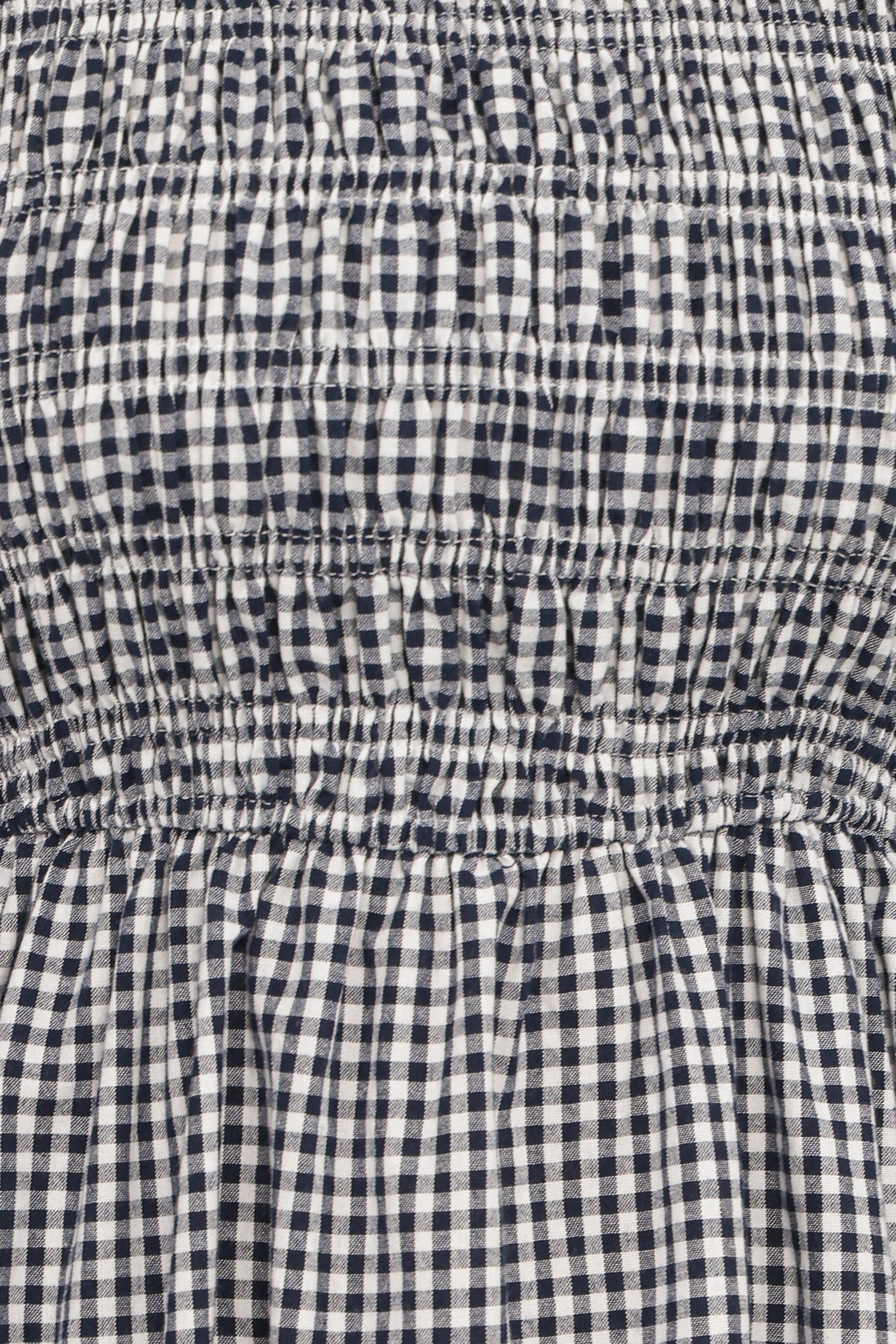Jessen Long Sleeve Mini Dress - Navy Gingham