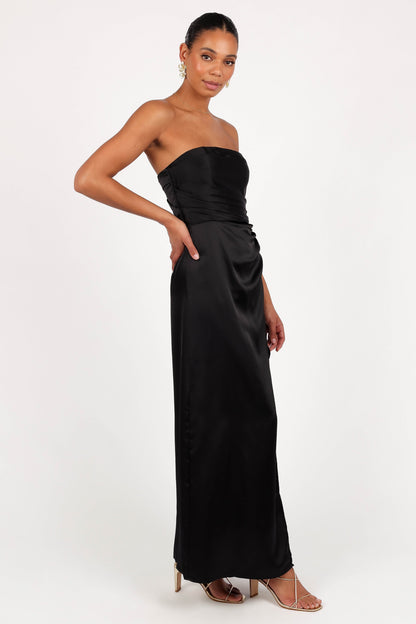 Kara Strapless Maxi Dress - Black