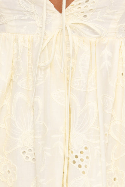 Karla Maxi Dress - Butter Yellow Broderie