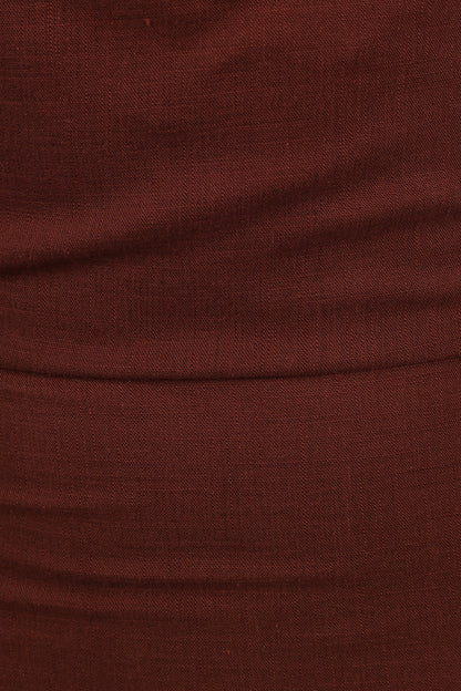 Kassie Off Shoulder Dress - Chocolate Brown