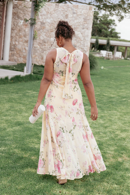 Keani Maxi Dress - Yellow Floral