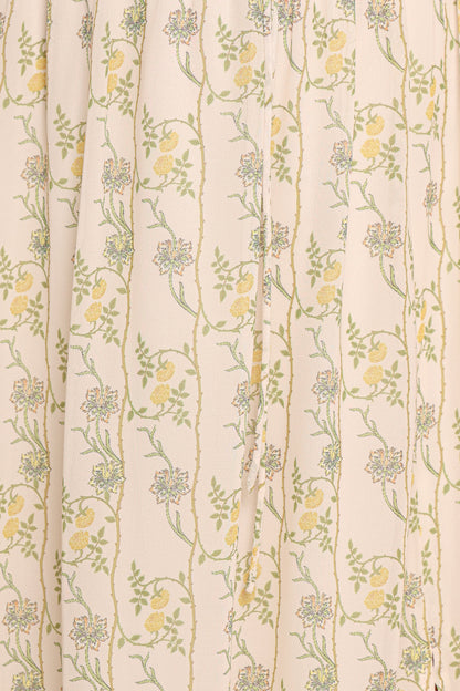 Keziah Long Sleeve Maxi Dress - Yellow Floral