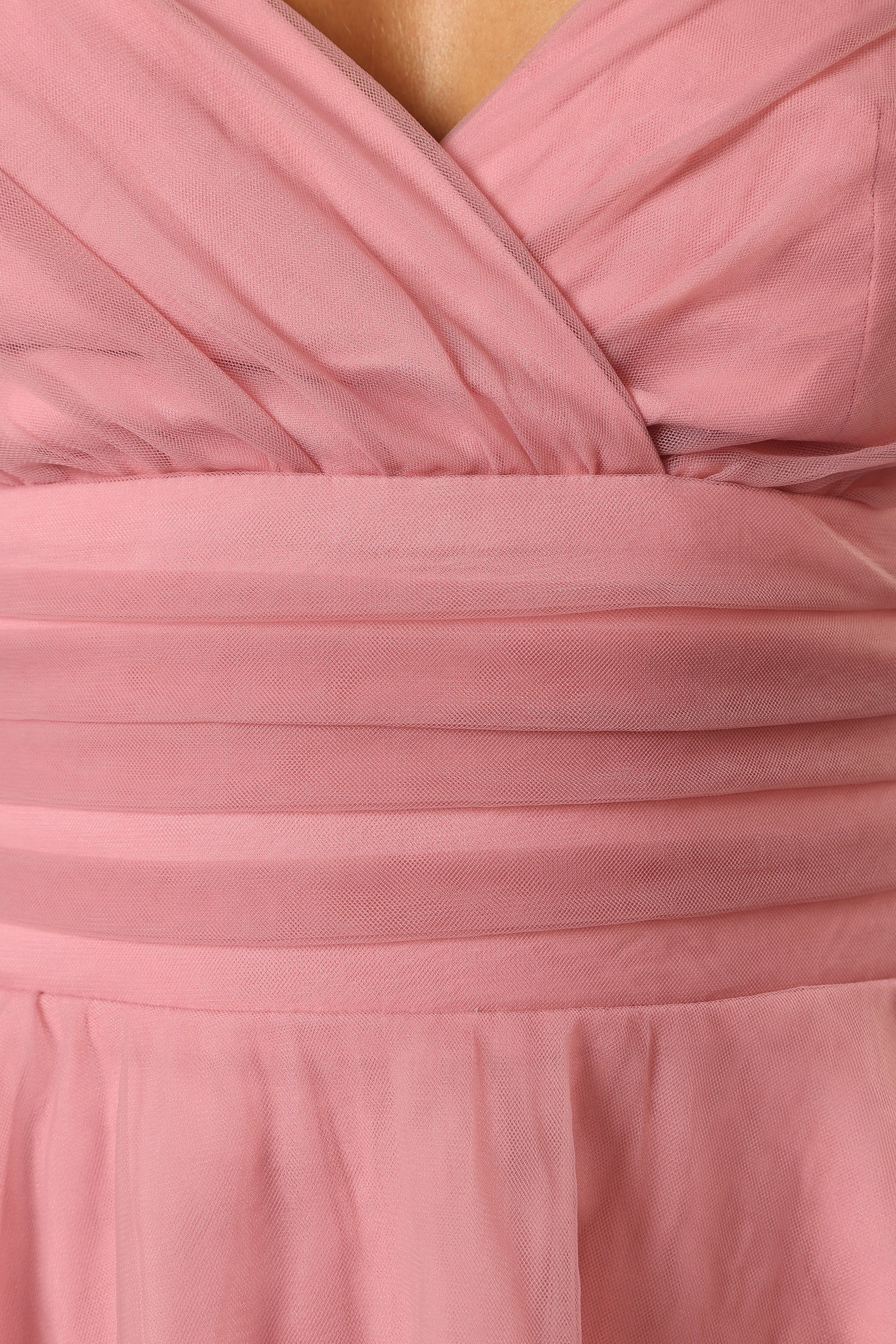 Kienna Tulle Mini Dress - Pink