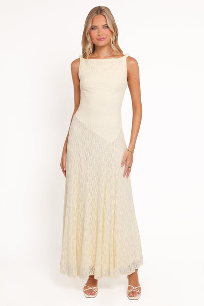 Kirsten Lace Maxi Dress - Yellow