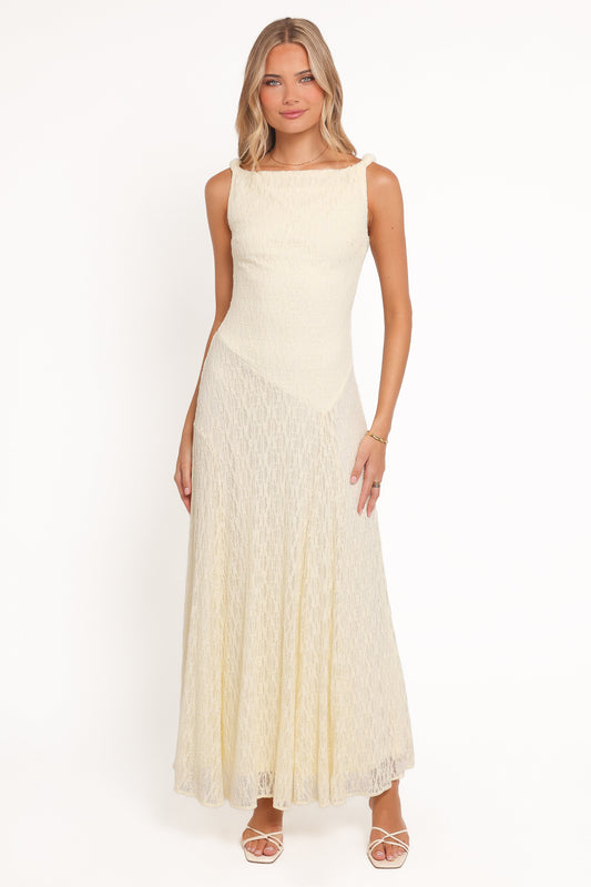 Kirsten Lace Maxi Dress - Yellow