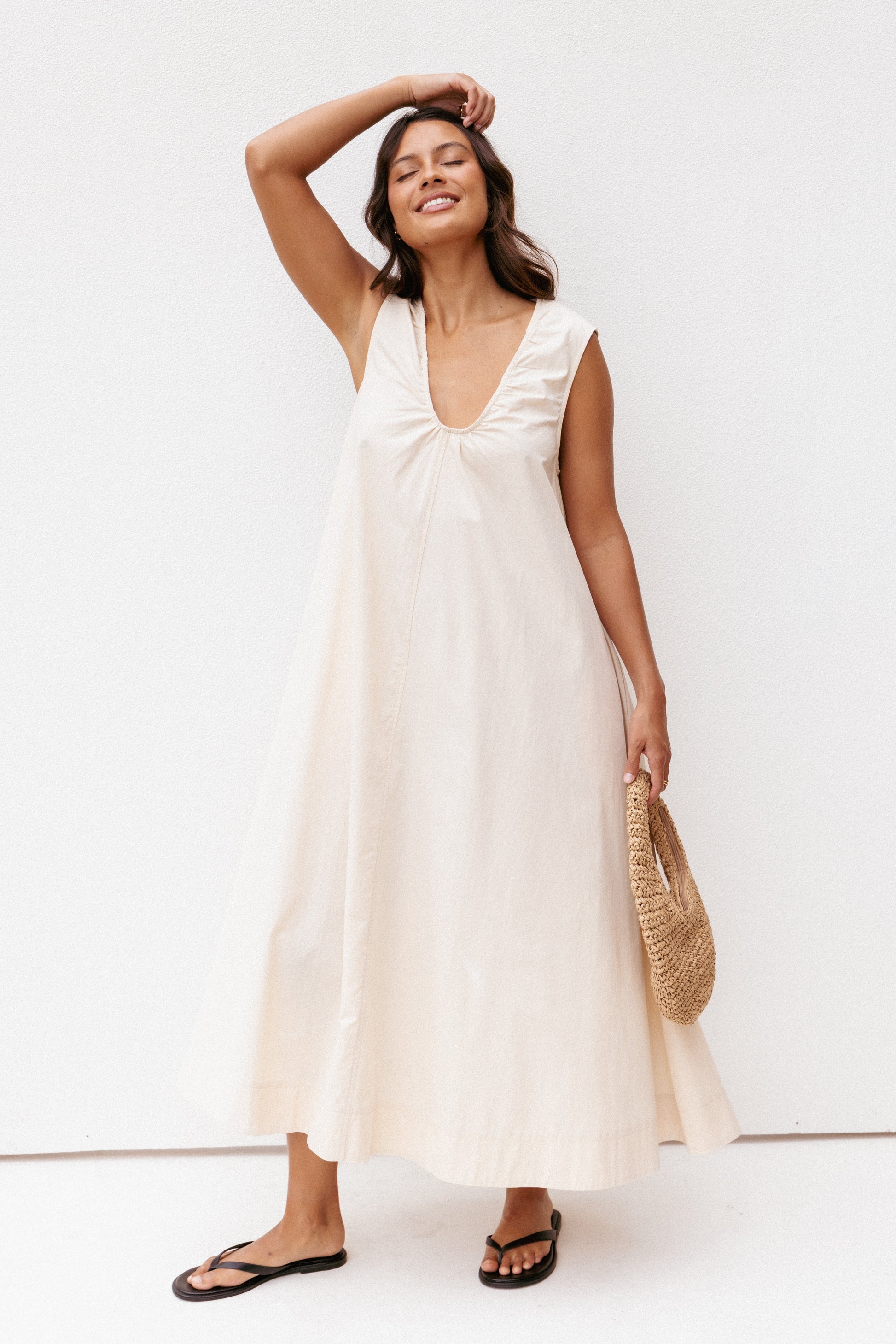 Laurita Maxi Dress - Oatmeal