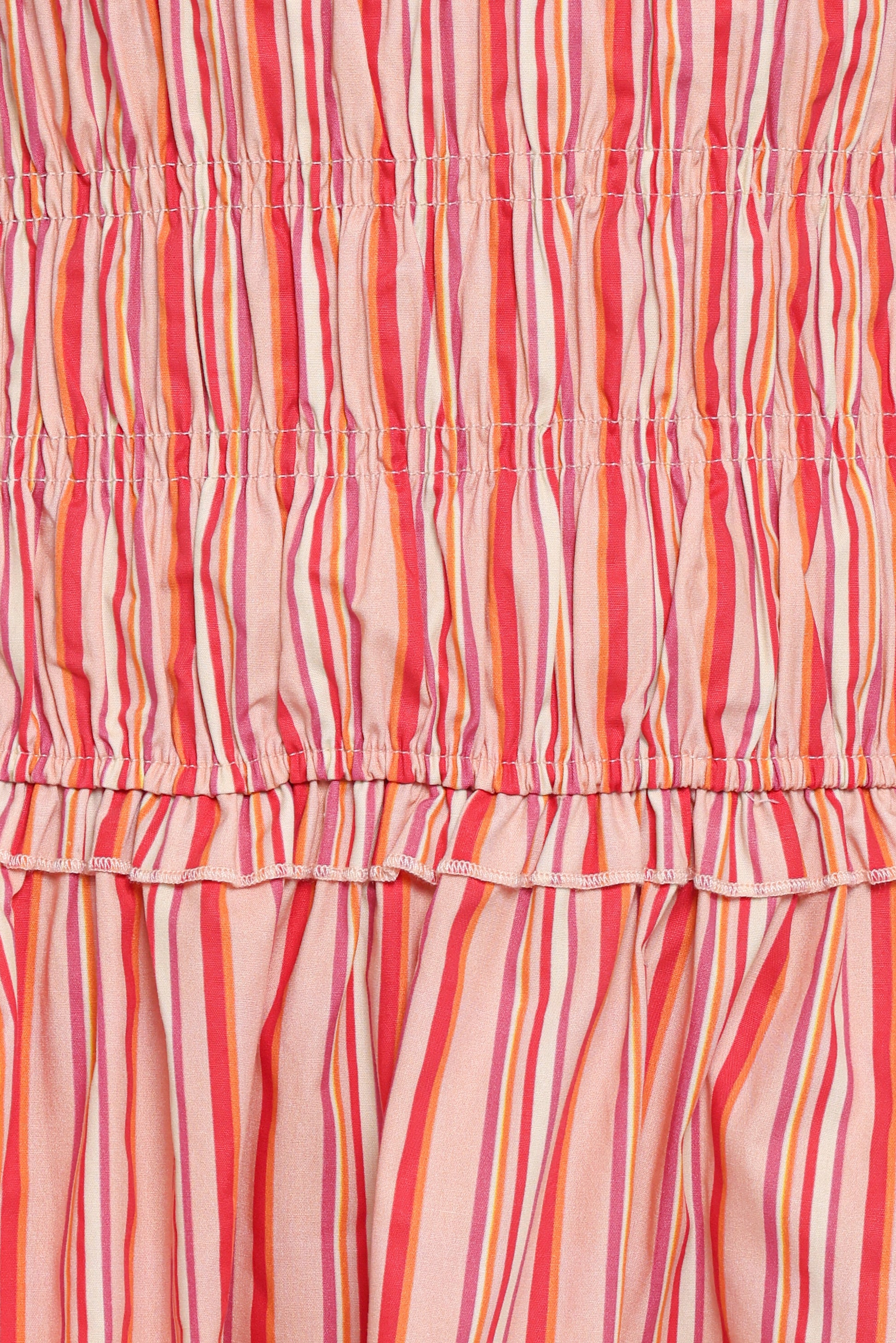 Leabrook Mini Dress - Peach Stripe