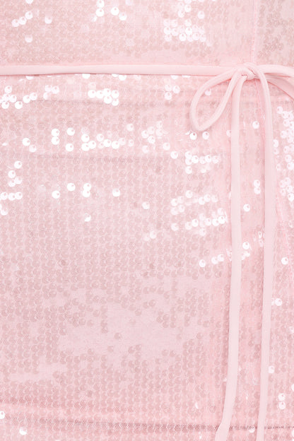 Liliane Maxi Dress - Pink Sequin