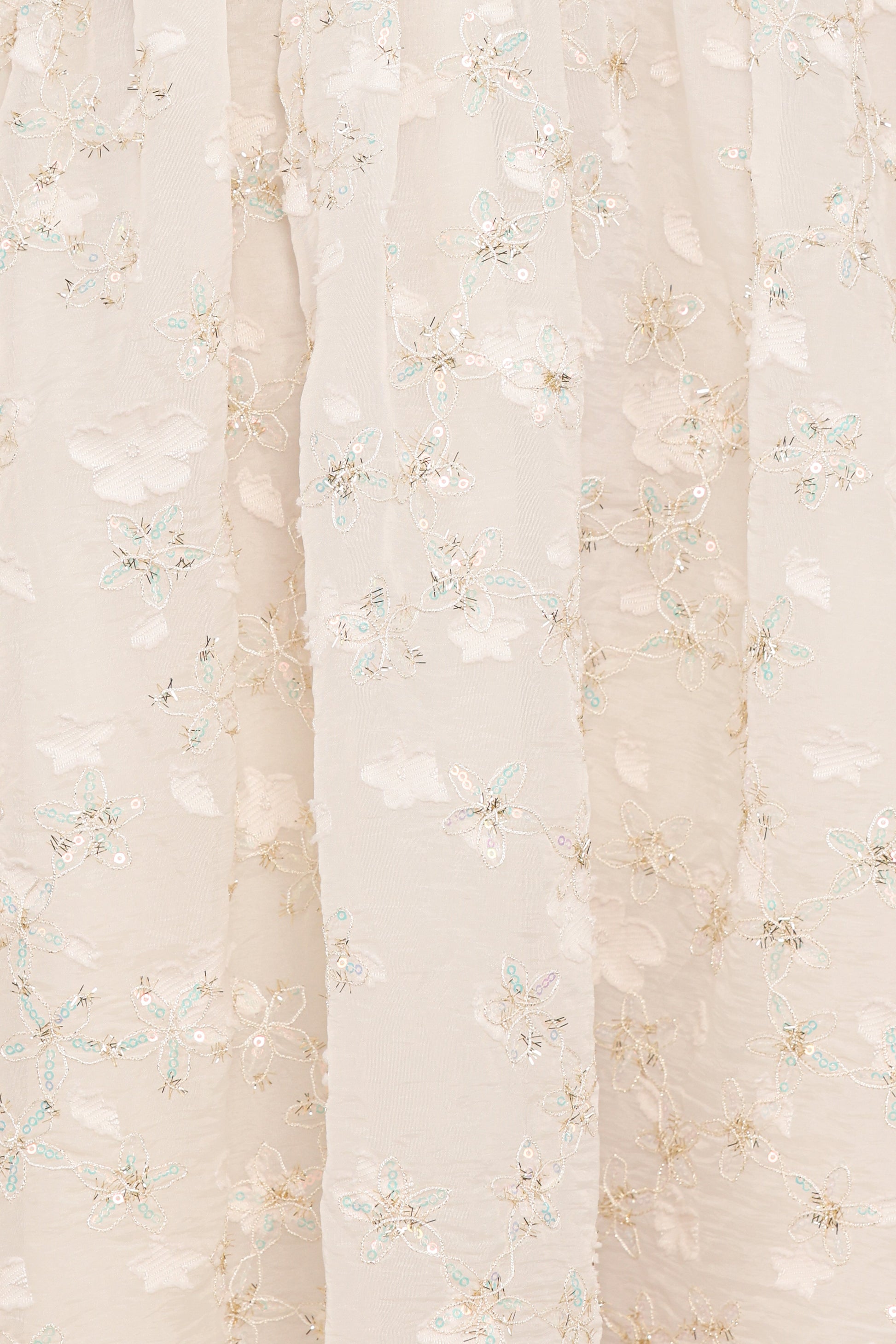 Lillan Mini Dress - Ivory Sequin