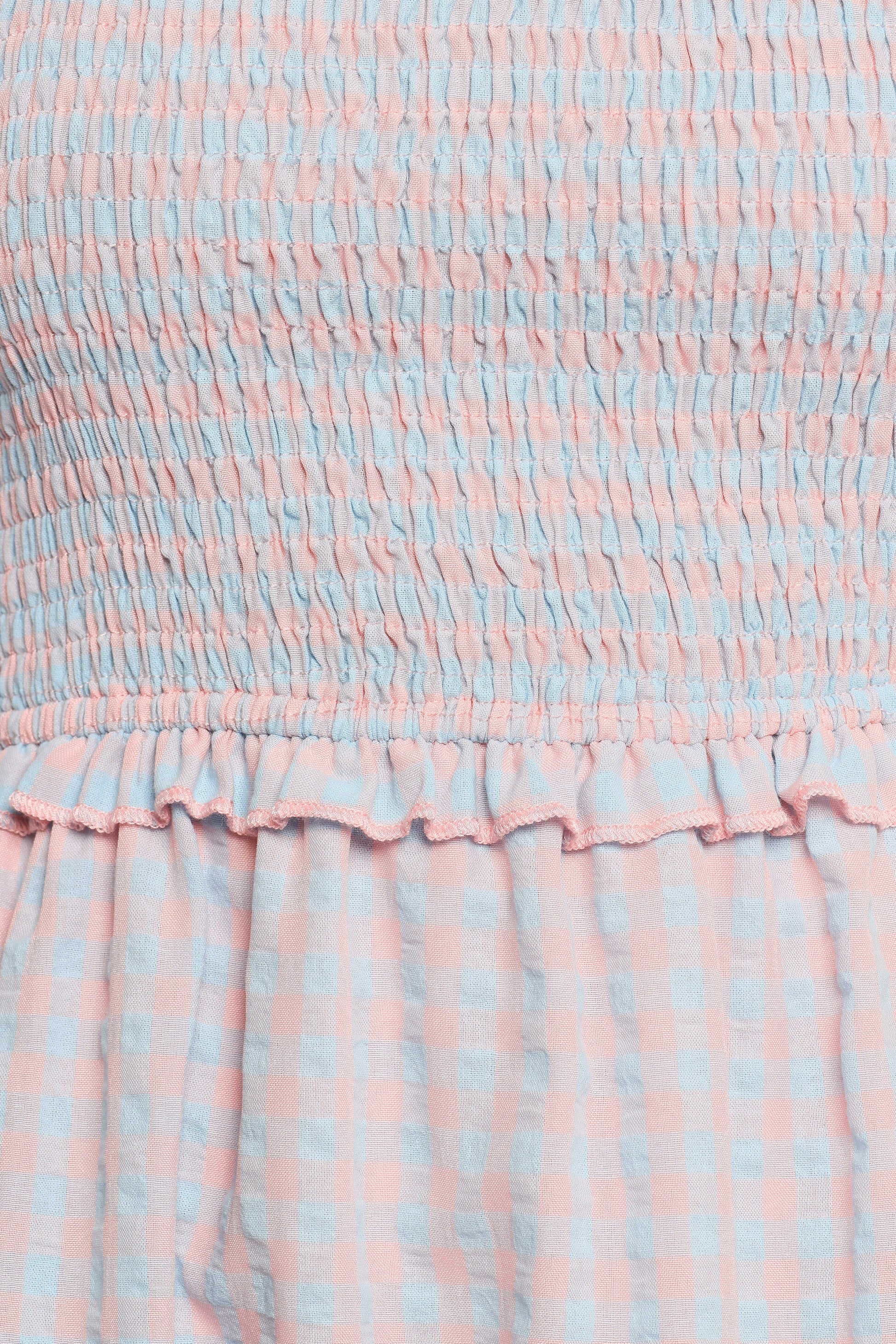 Lille Midi Dress - Blue Gingham