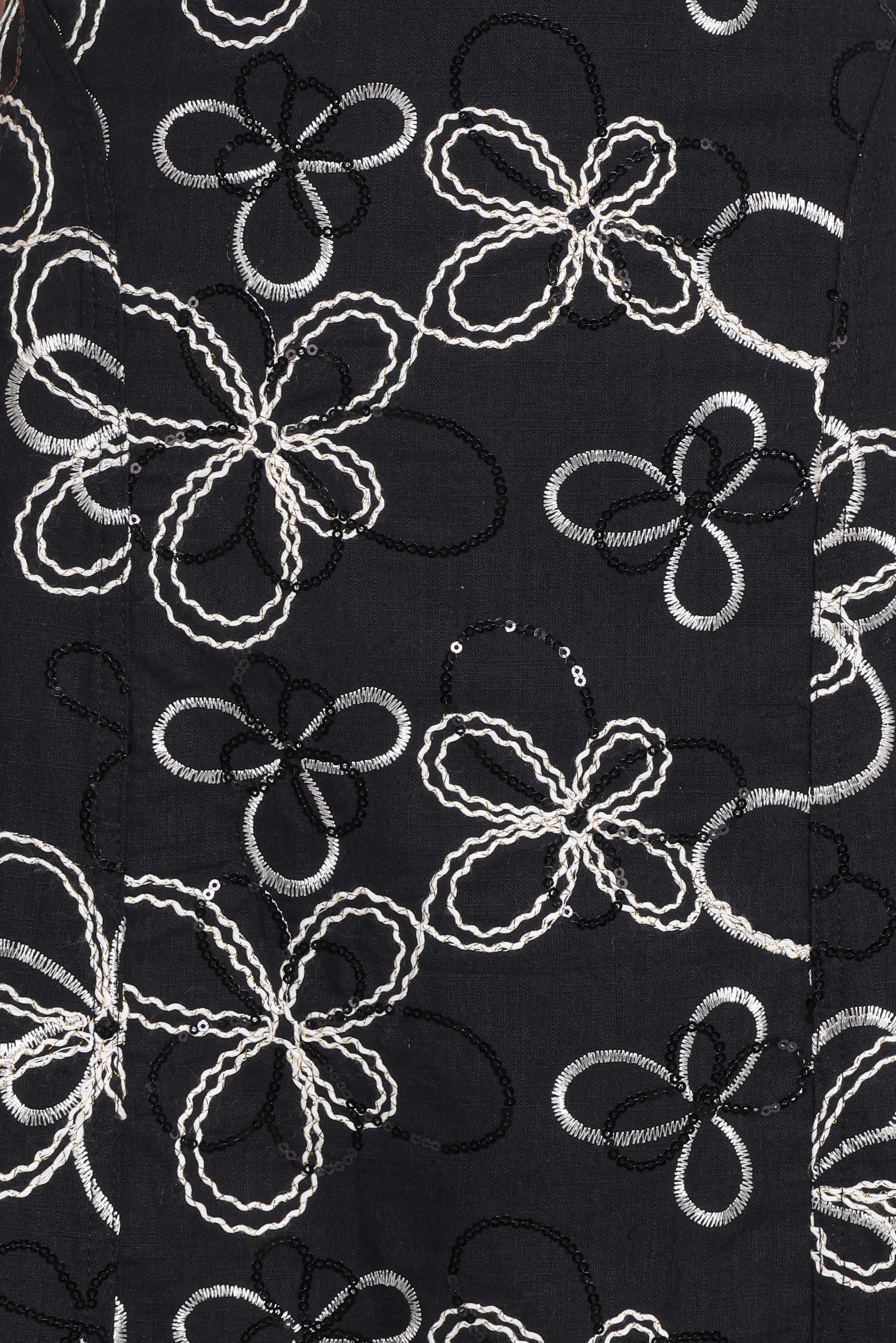 Loven Midi Dress - Black/White