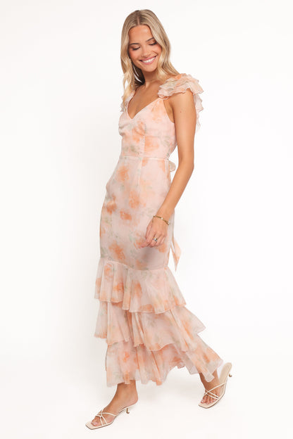 Lydia Maxi Dress - Pink Floral