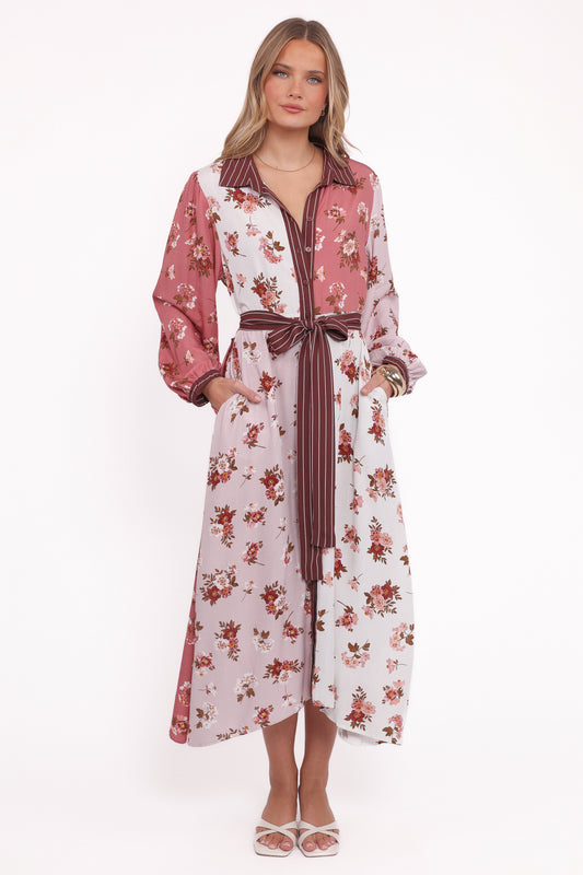 Maiden Long Sleeve Midi Dress - First Blush