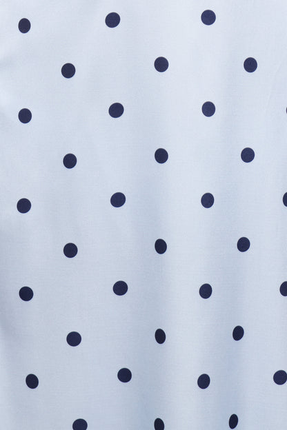 Manaris Off Shoulder Maxi Dress - Blue Polka Dot