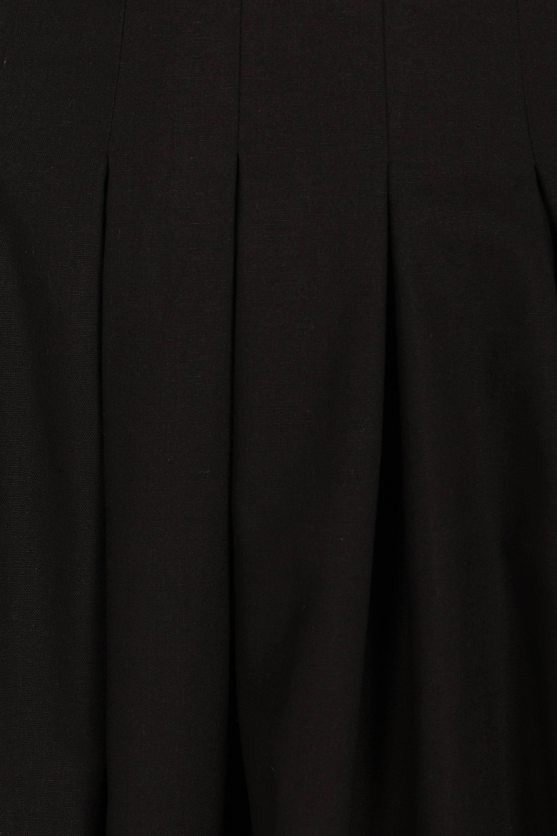 Maria Puff Sleeve Midi Dress - Black