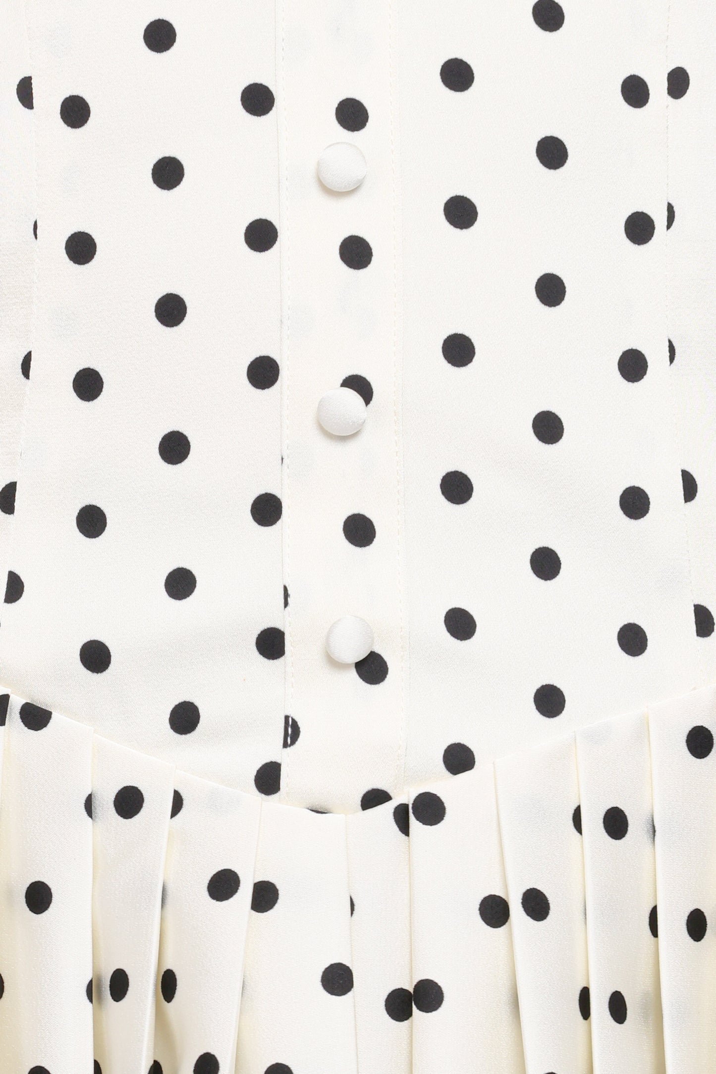 Marlie Off Shoulder Mini Dress - Cream Polka Dot
