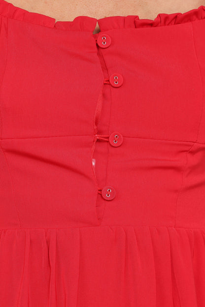 Melrose Midi Dress - Red