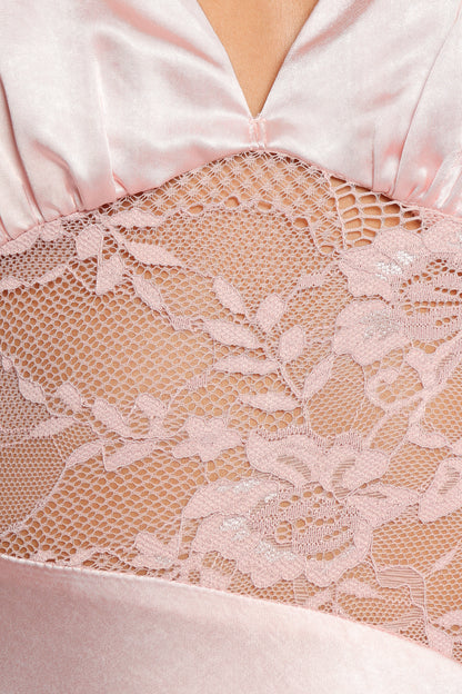 Milla Maxi Lace Dress - Pale Pink