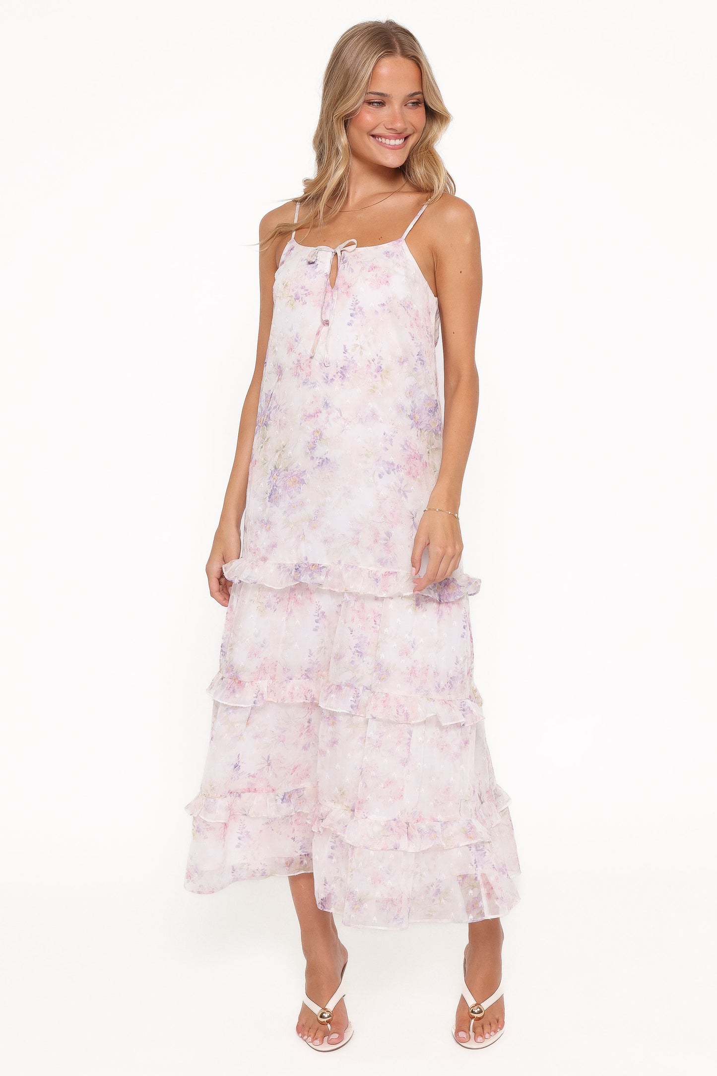 Minka Maxi Dress - White/Multi Floral