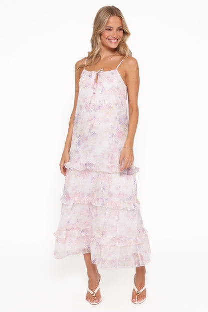 Minka Maxi Dress - White/Multi Floral