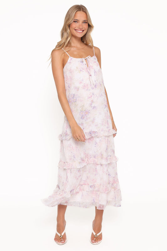 Minka Maxi Dress - White/Multi Floral