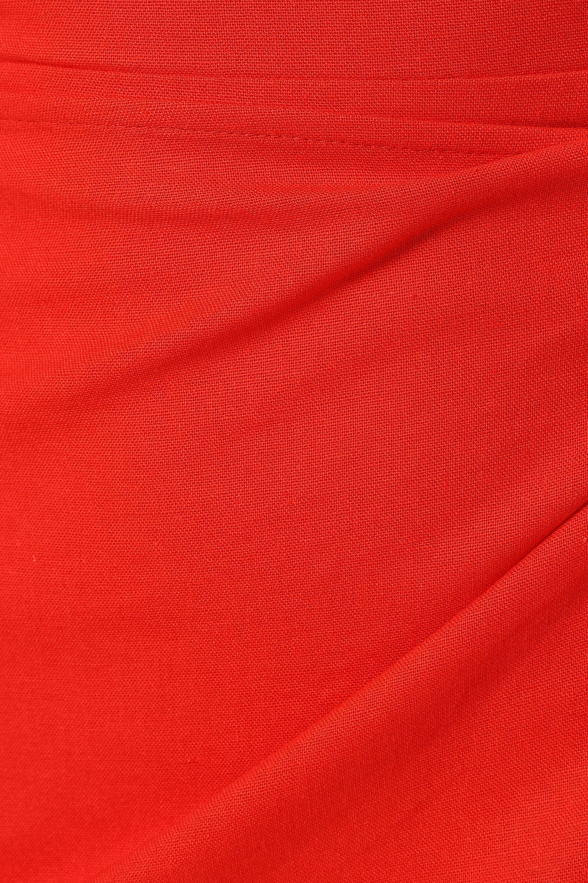 Misty Wrap Midi Dress - Red Rogue