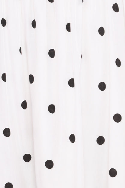 Mona Mini Dress - Black Polka