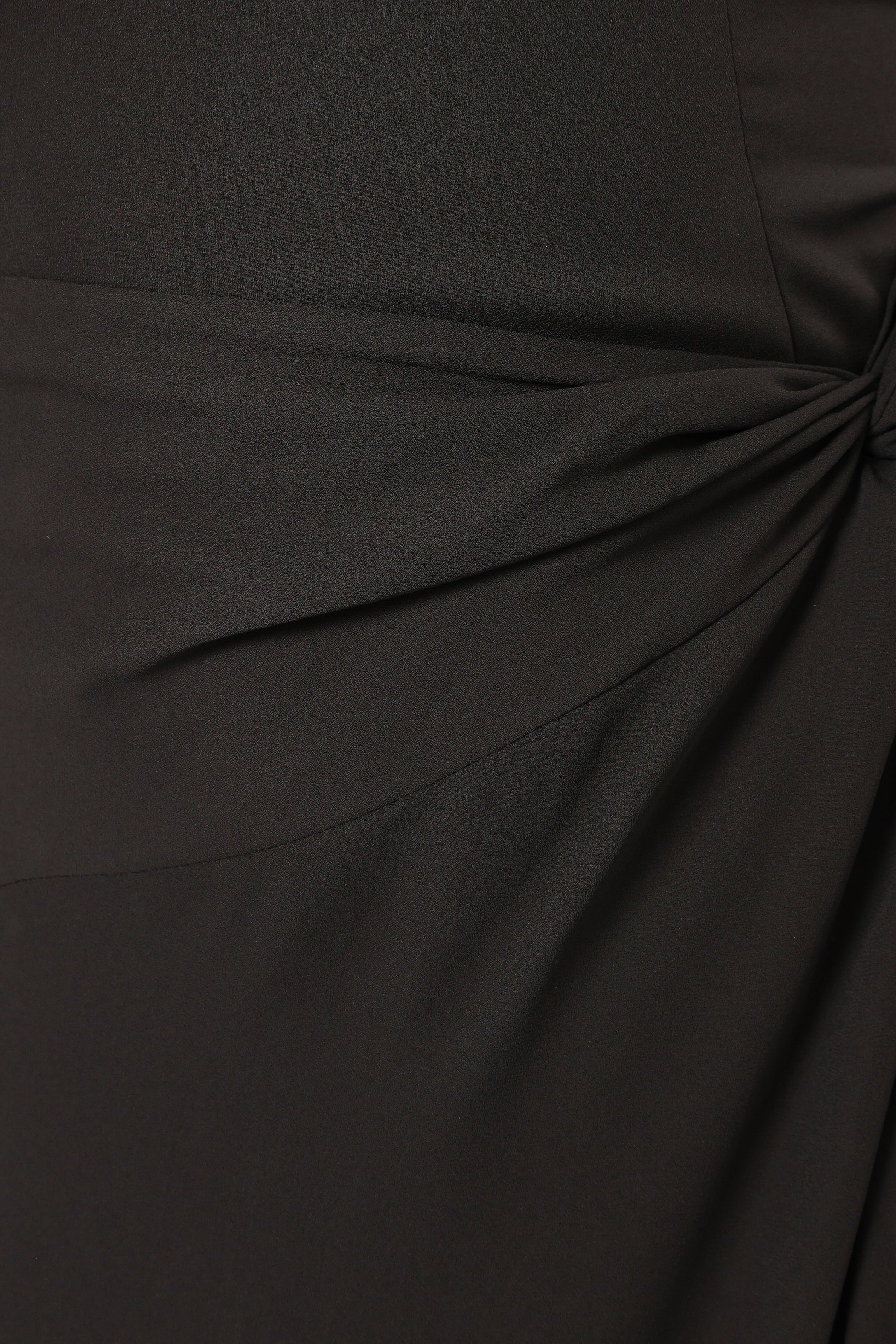 Nadea Faux Wrap Maxi Dress - Black