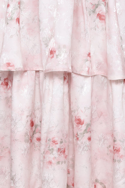 Natarsha Maxi Dress - White Pink Floral