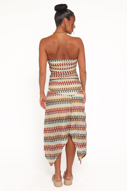 Navia Midi Dress - Multi Stripe