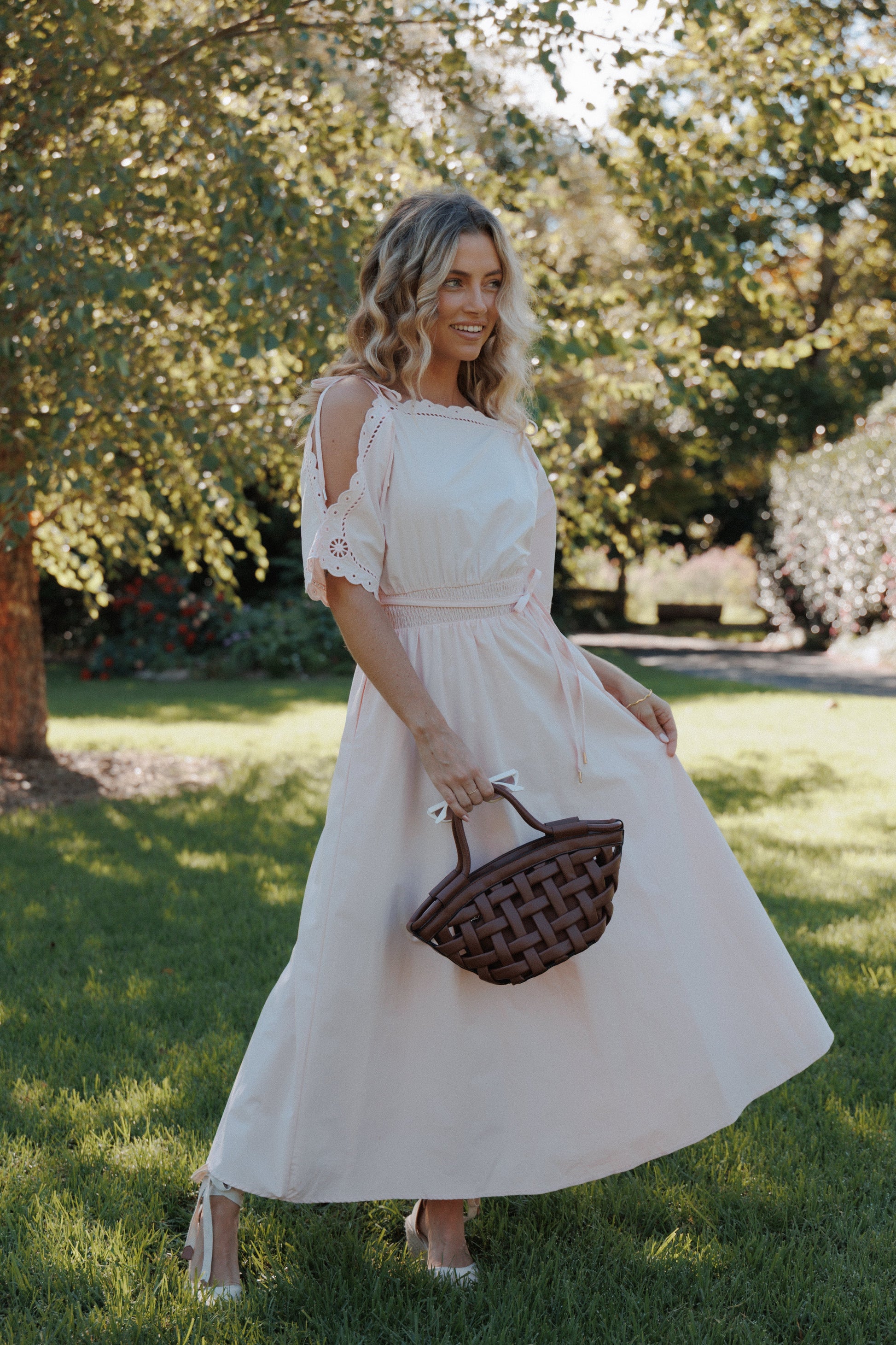 Nellie Midi Dress - Petal Pink