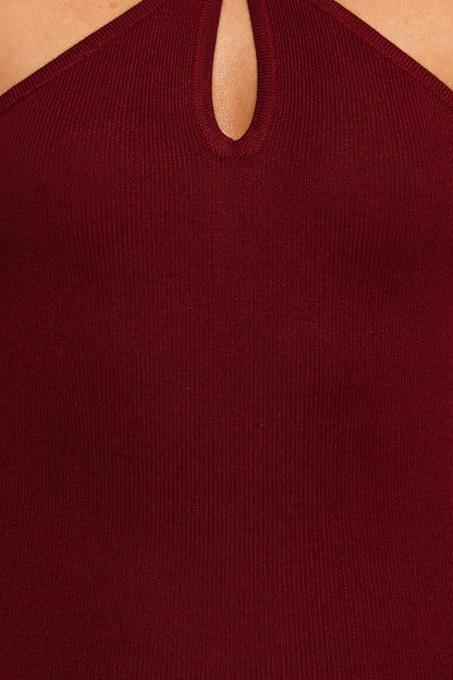 Nessa Midi Dress - Dark Cherry