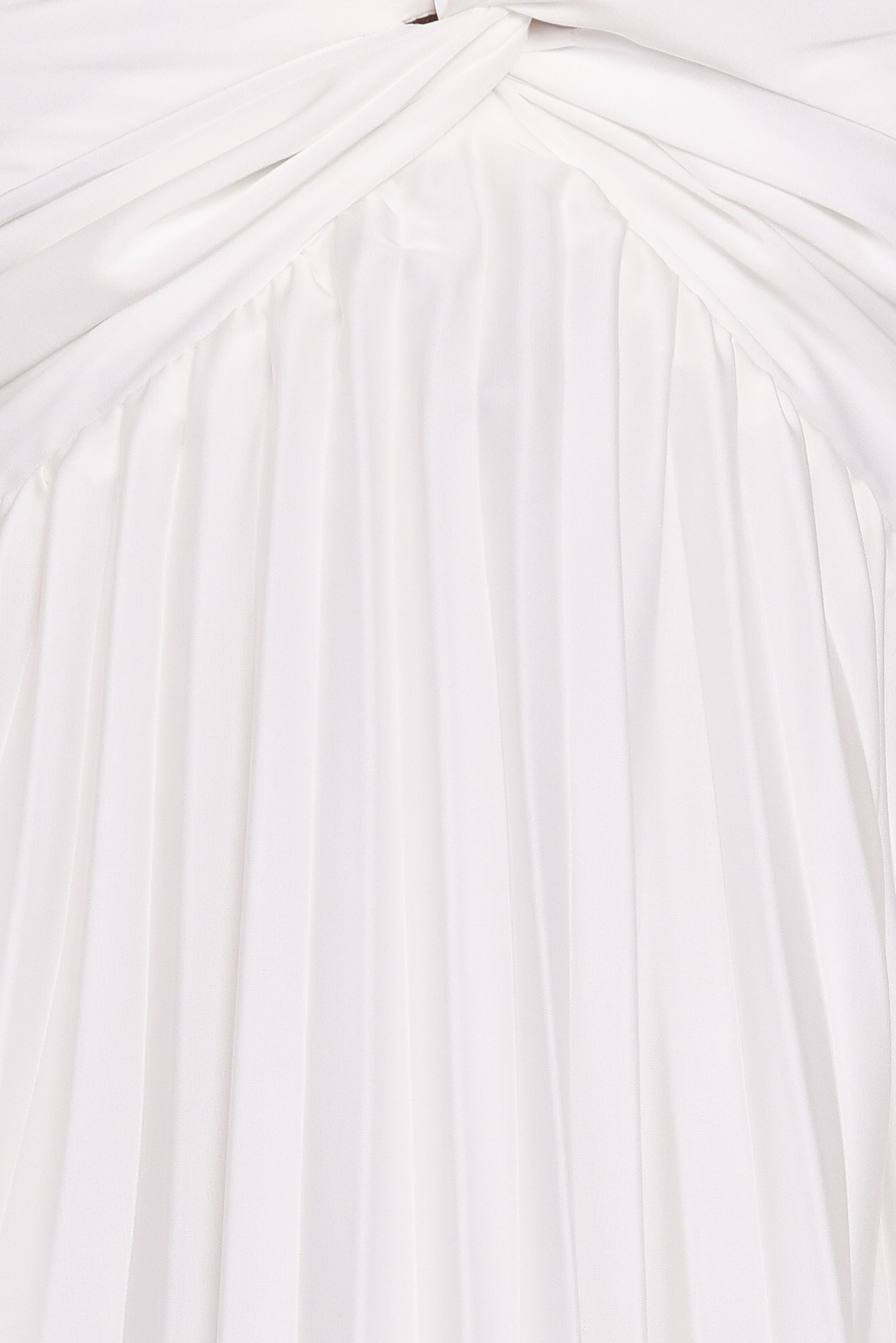 Nova Flutter Sleeve Midi Dress - White
