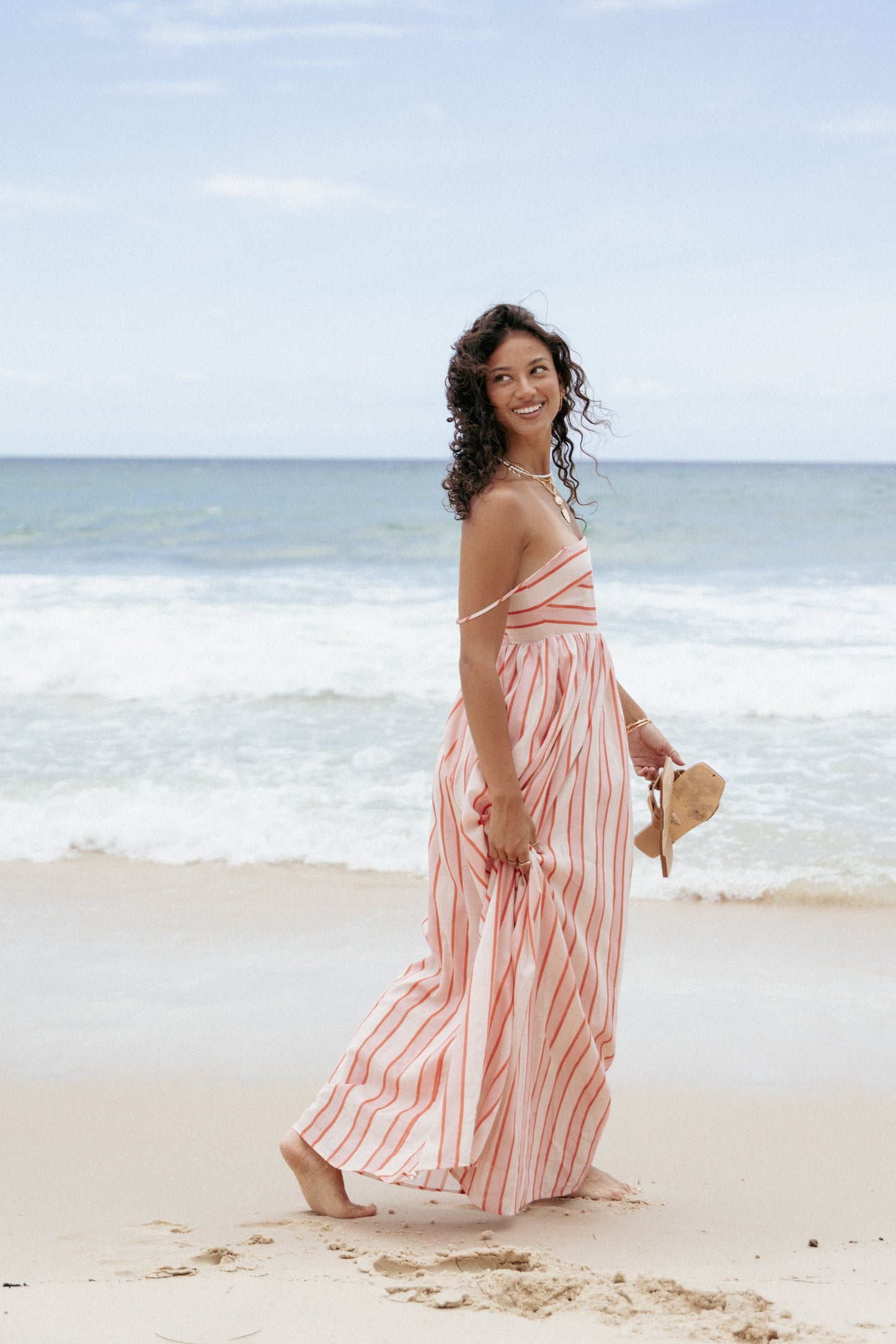 Odessa Maxi Dress - Pink Stripe