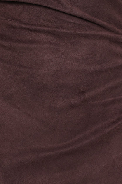 Olympia Off Shoulder Maxi Dress - Chocolate