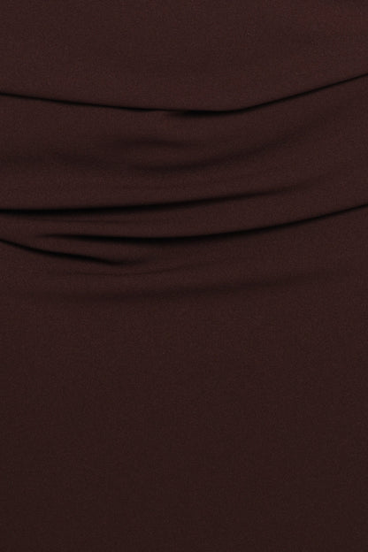 Ongelique Halterneck Maxi Dress - Brown