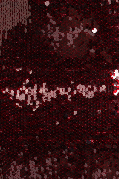 Orlena Sequin Midi Dress - Burgundy