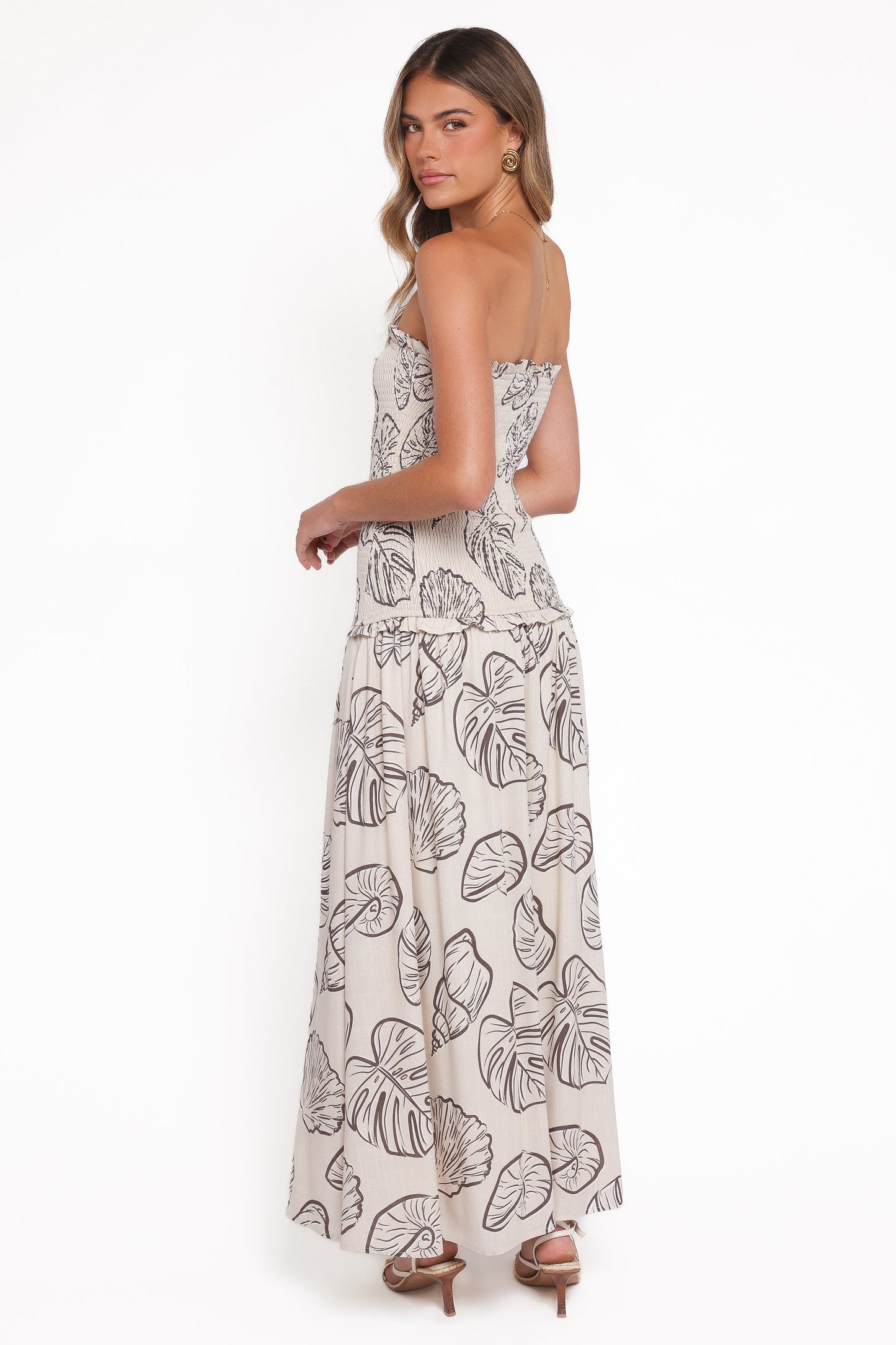 Parkway Maxi Dress - Cream Shells