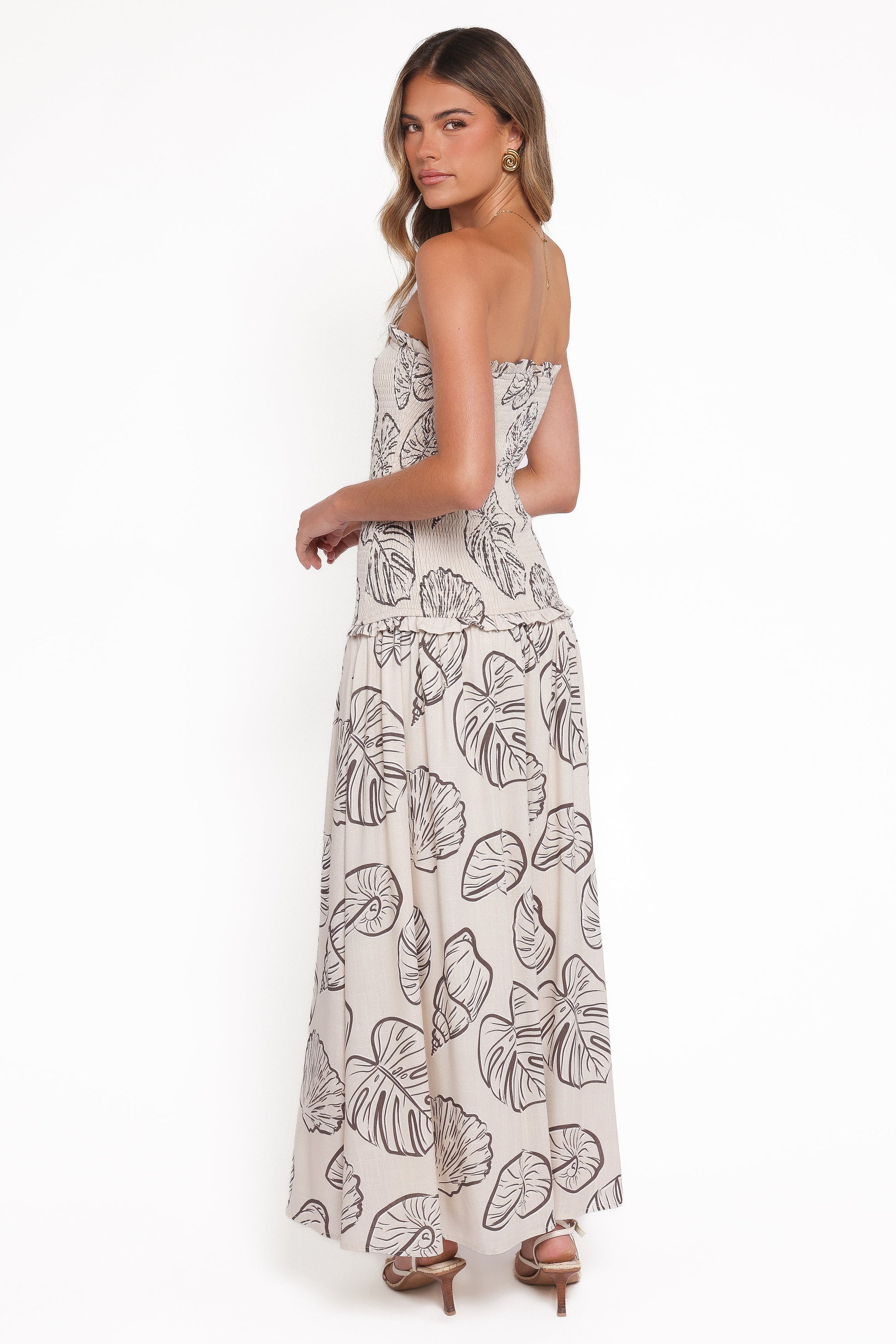 Parkway Maxi Dress - Cream Shells