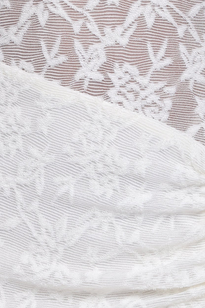 Pascha Off Shoulder Lace Maxi Dress - White