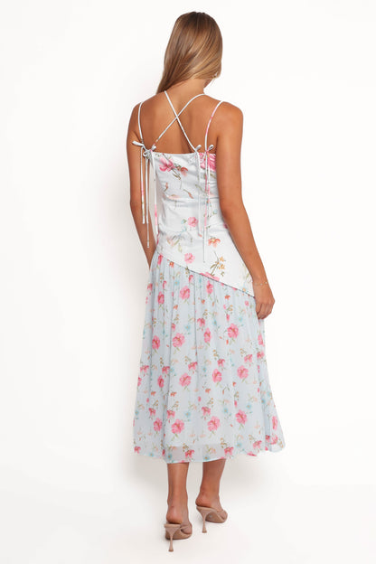 Renata Maxi Dress - Blue Floral