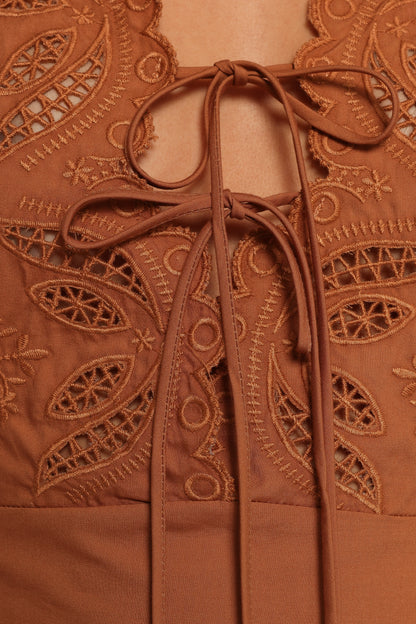 Rhodes Mini Dress - Brown