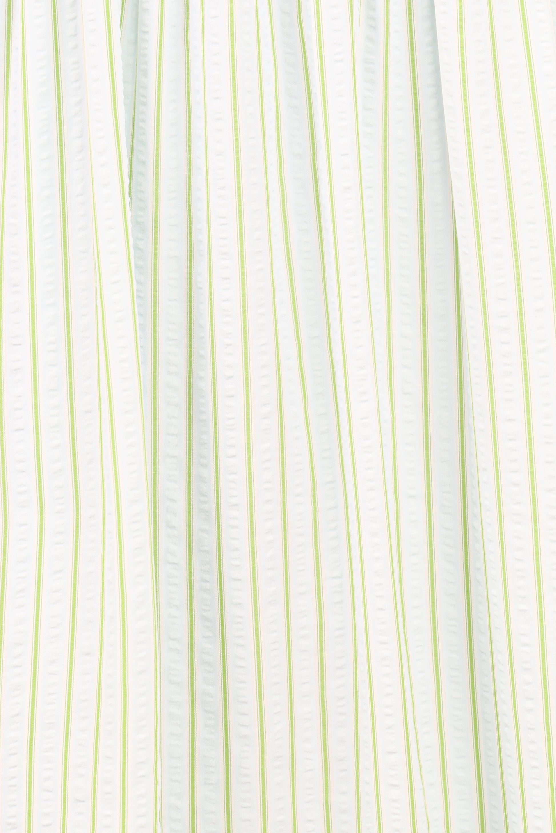 Ronnie Short Sleeve Midi Dress - Green Blue Stripe