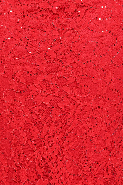 Ruben Lace Maxi Dress - Red