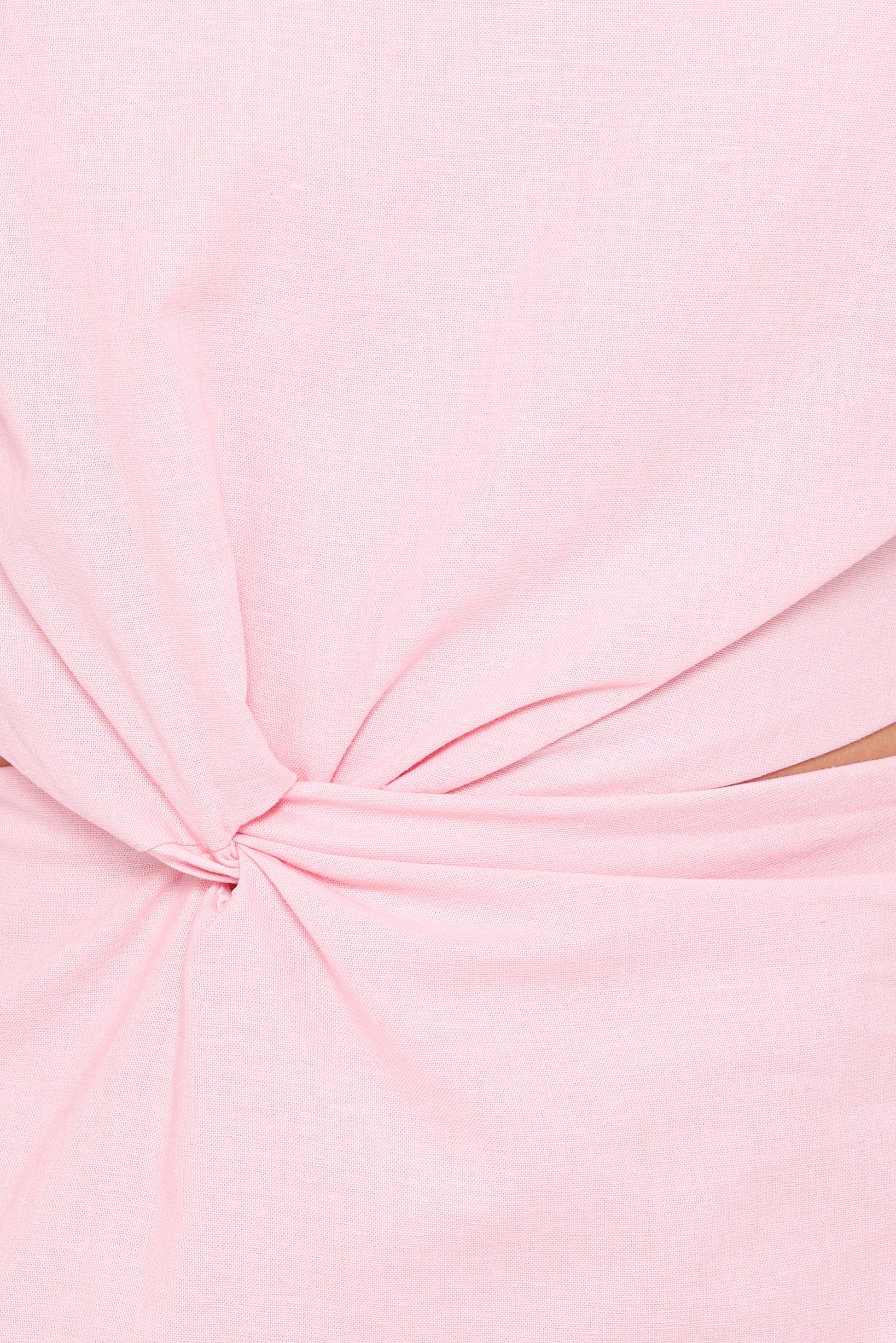 Samira One Shoulder Midi Dress - Pink